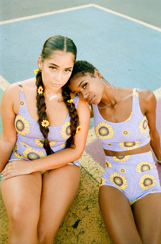 Sacred G Sunflower Crop Top | Eco Fabric
