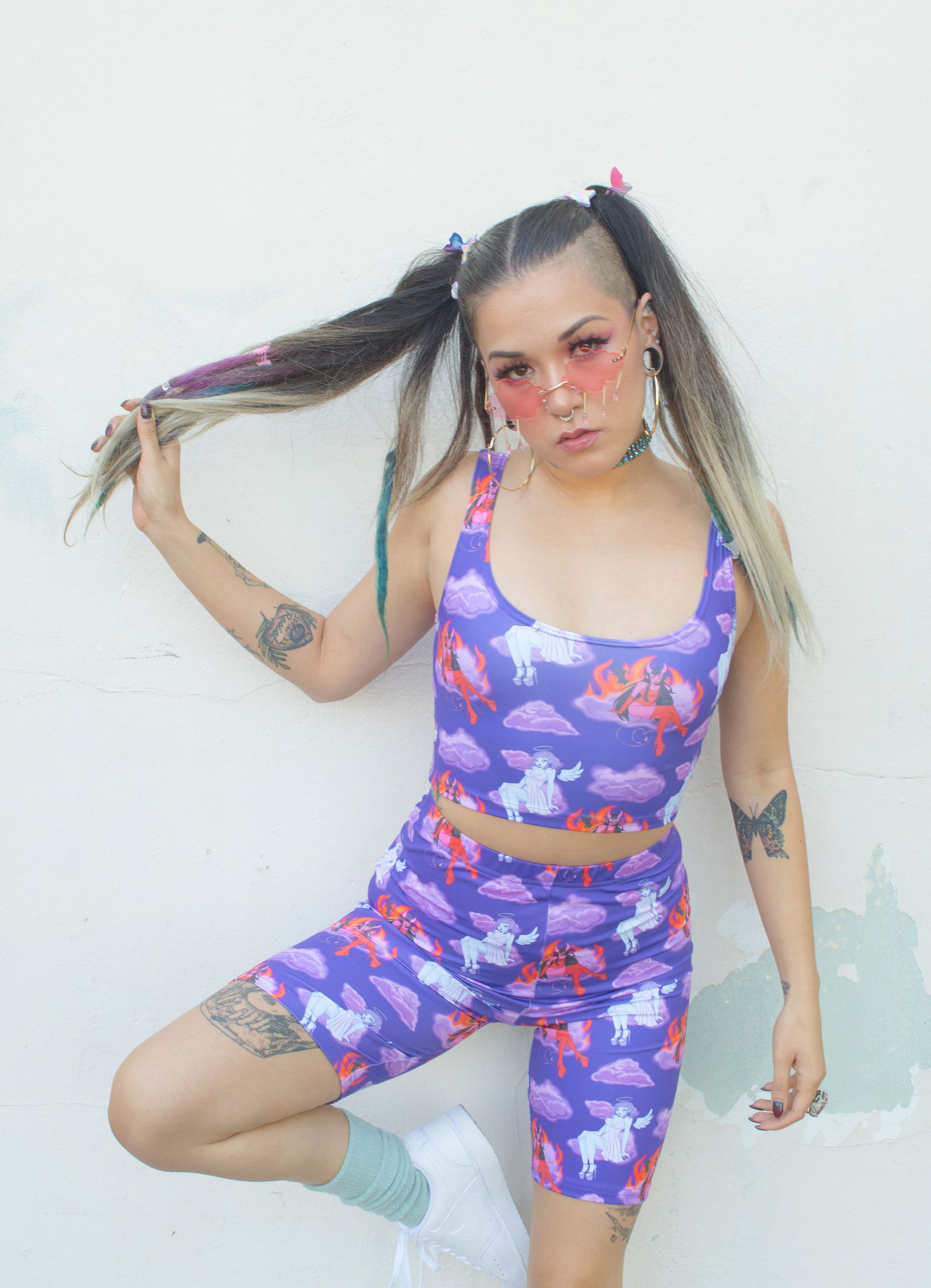 Angel Devil Bike Shorts | Eco Fabric