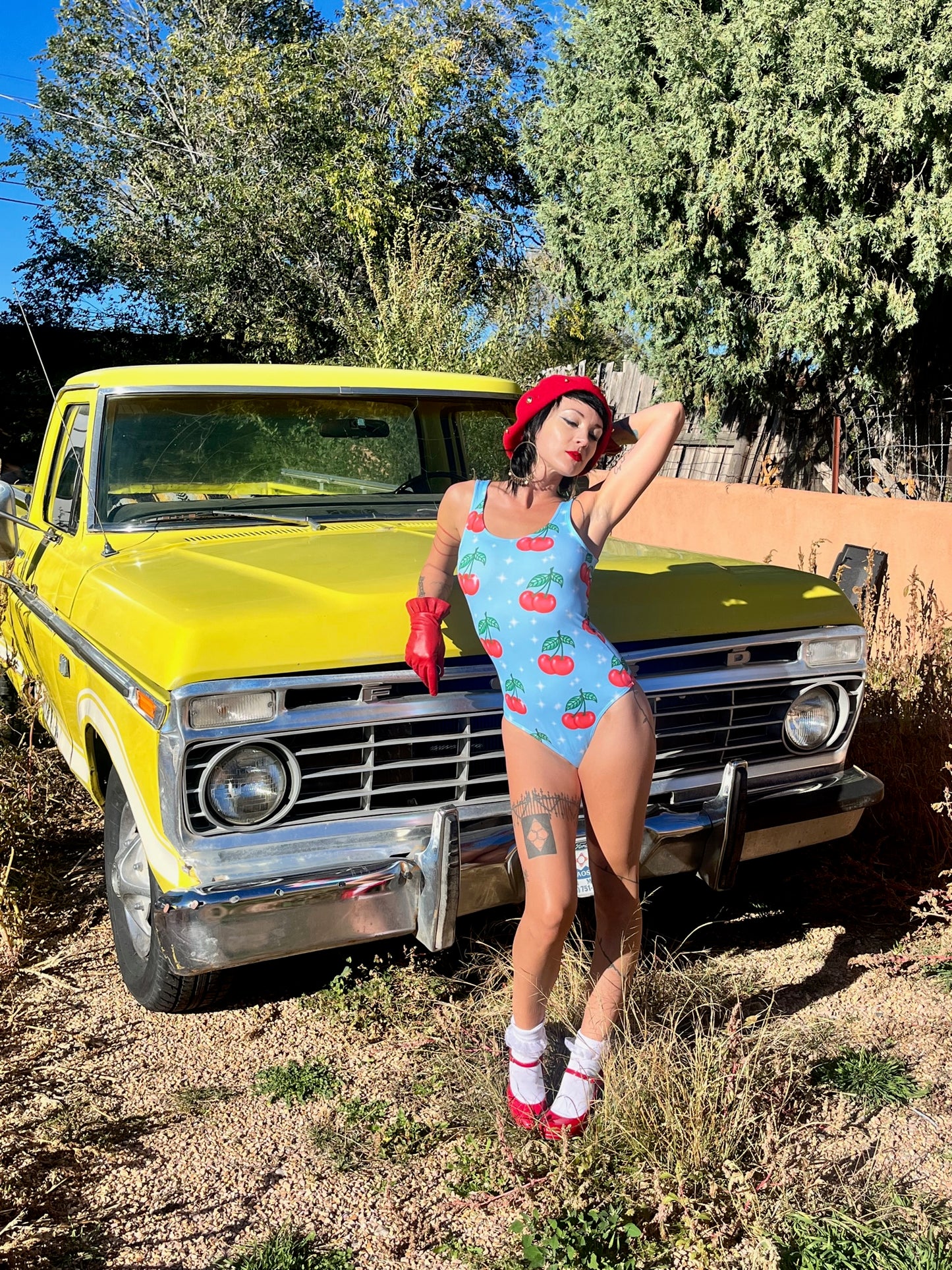 Airbrush Cherry Bodysuit | Eco Fabric