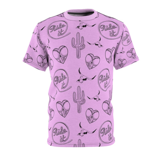 Ride it unisex tee baby pink cowboy aesthetic graphic t-shirt 