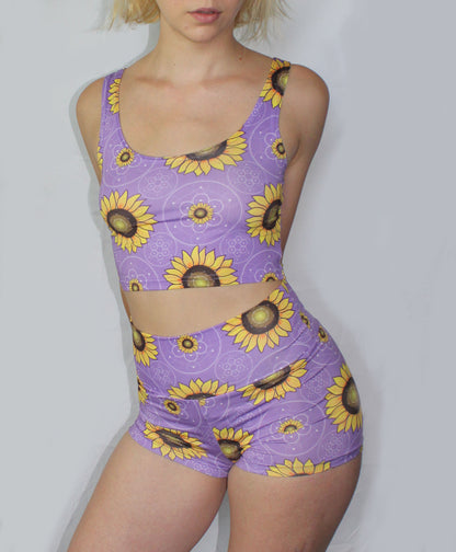 Sacred G Sunflower Crop Top | Eco Fabric